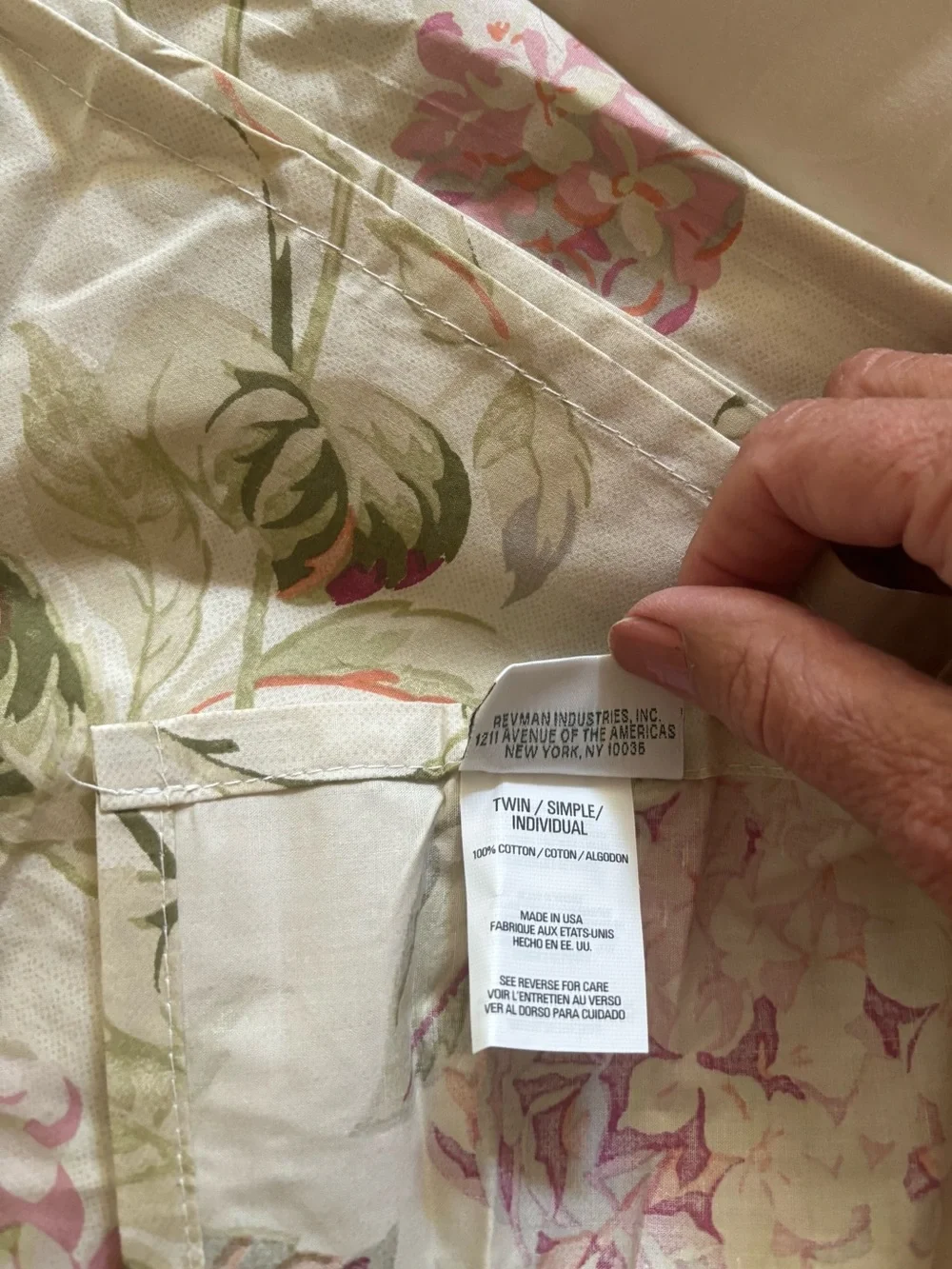 Vintage Laura Ashley Pink Hydrangea Twin Sheet Set